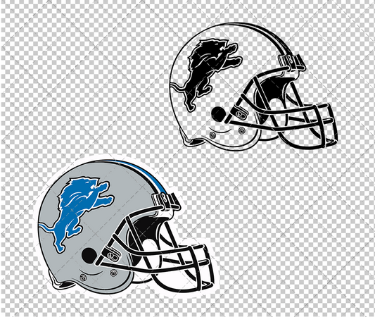 Detroit Lions Helmet 2009 002, Svg, Dxf, Eps, Png - SvgShopArt