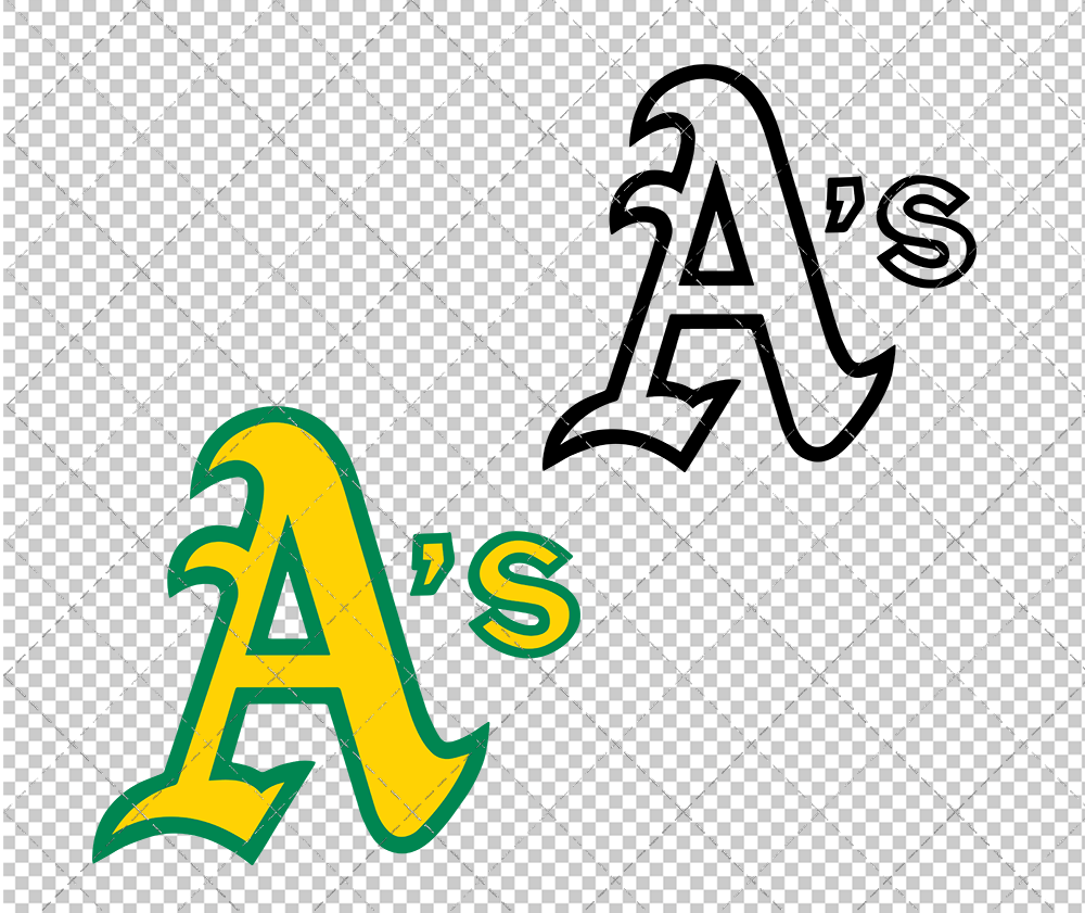 Oakland Athletics Jersey 1973 003, Svg, Dxf, Eps, Png - SvgShopArt