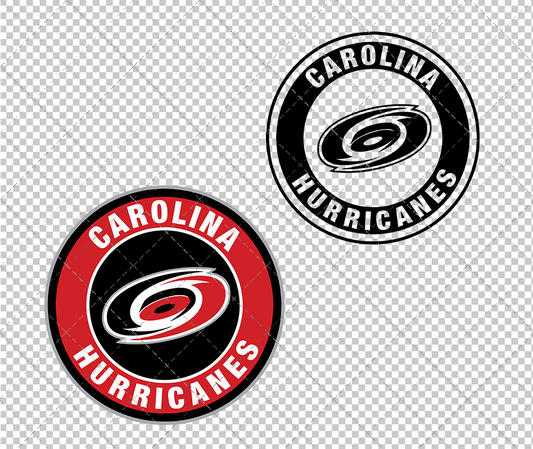 Carolina Hurricanes Circle 1997 002, Svg, Dxf, Eps, Png - SvgShopArt