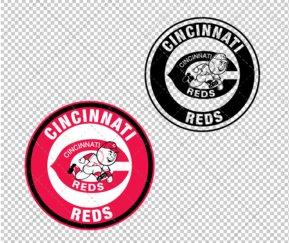 Cincinnati Reds Circle 1974, Svg, Dxf, Eps, Png - SvgShopArt