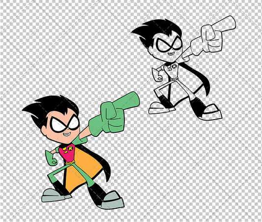 Robin - Teen Titans Go 003, Svg, Dxf, Eps, Png - SvgShopArt