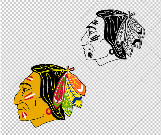 Chicago Blackhawks 1957, Svg, Dxf, Eps, Png - SvgShopArt