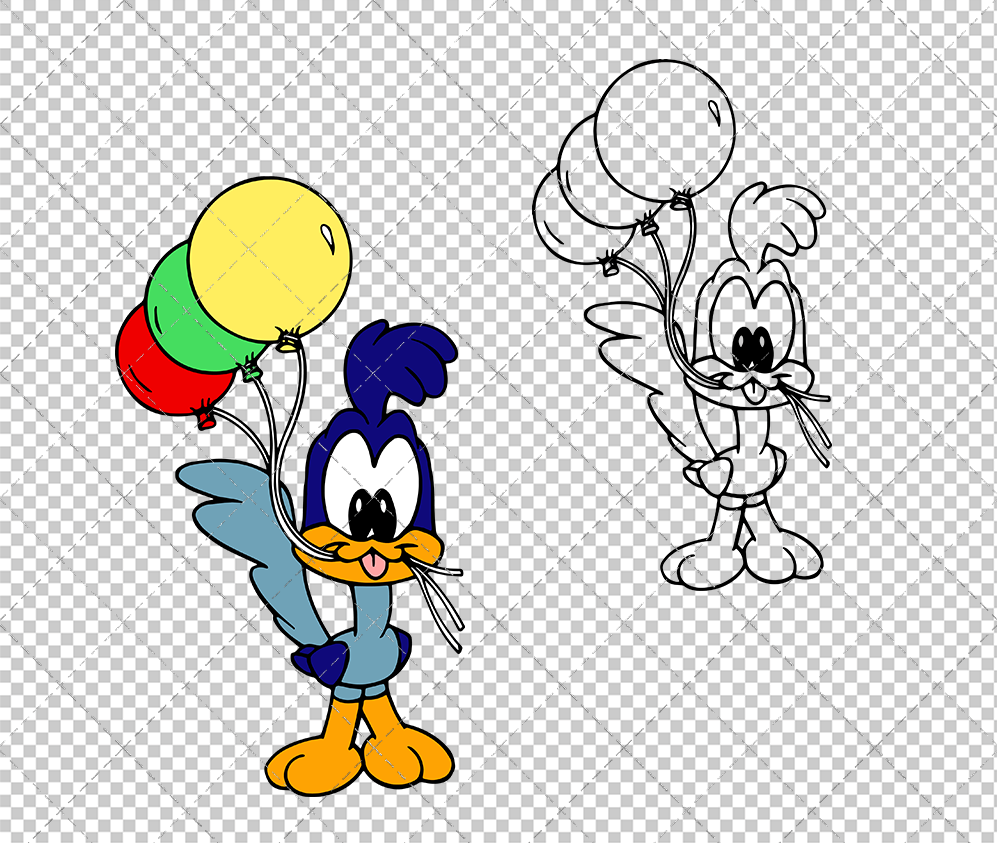 Road Runner - Baby Looney Tunes, Svg, Dxf, Eps, Png - SvgShopArt