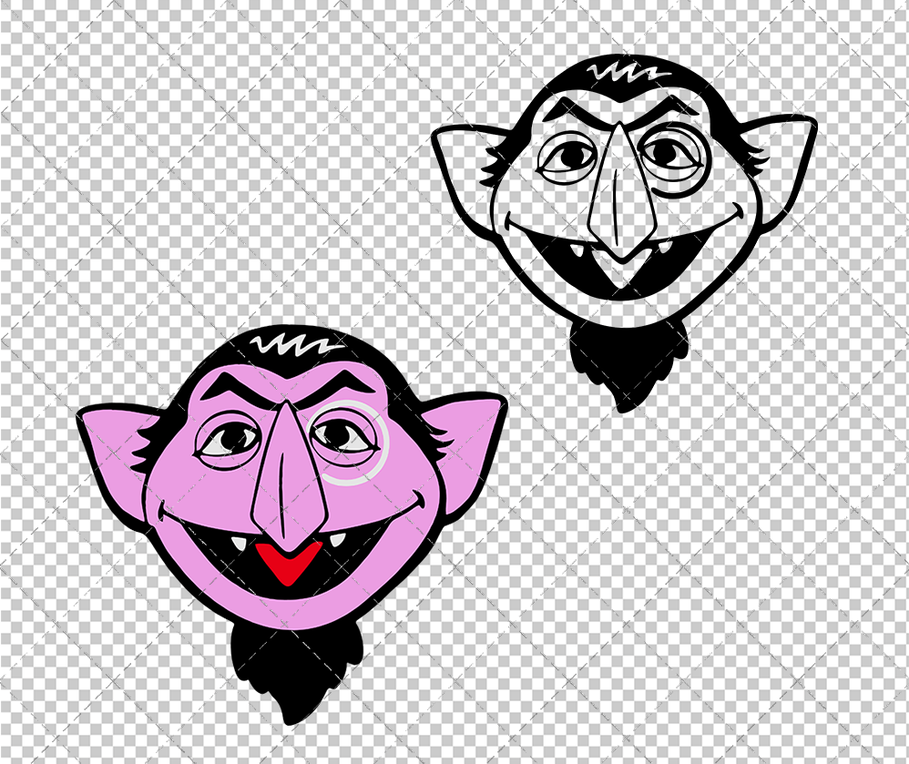 Count von Count - Sesame Street, Svg, Dxf, Eps, Png - SvgShopArt