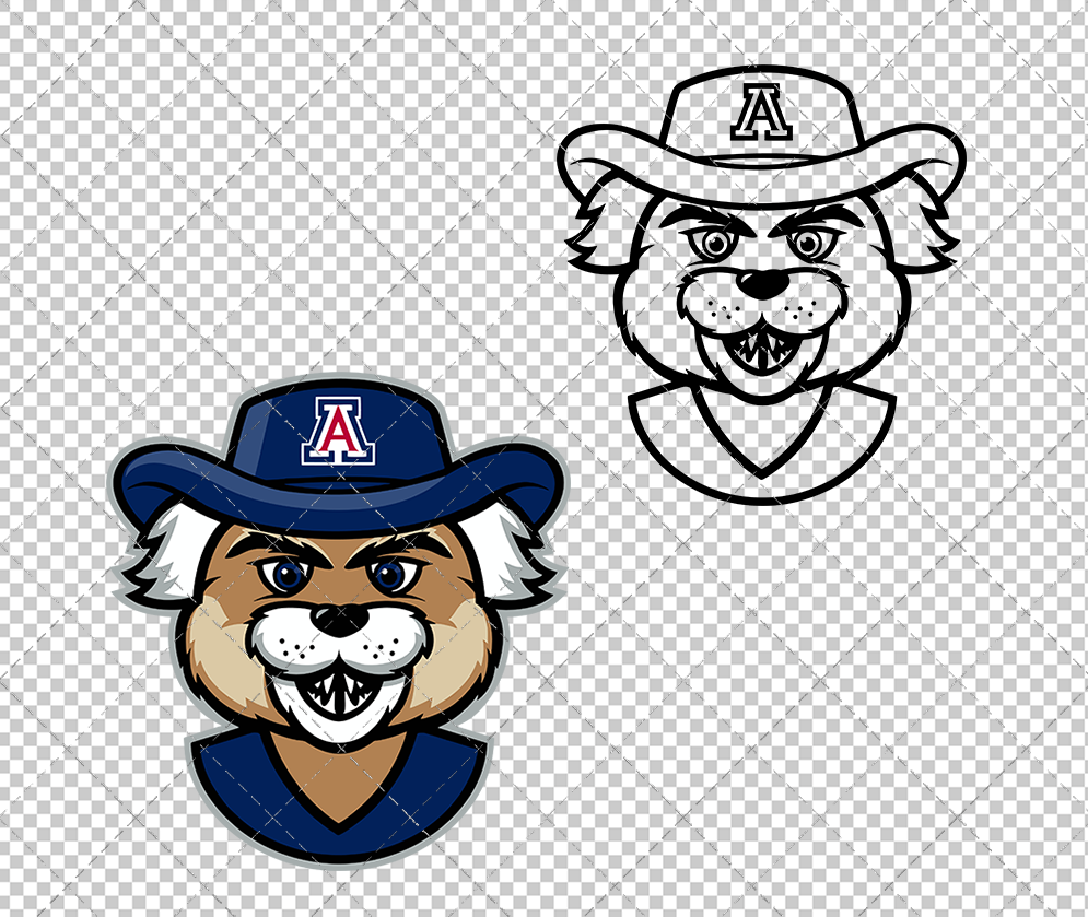 Arizona Wildcats Mascot 2013, Svg, Dxf, Eps, Png - SvgShopArt