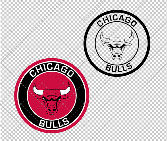 Chicago Bulls Circle 1972 002, Svg, Dxf, Eps, Png - SvgShopArt