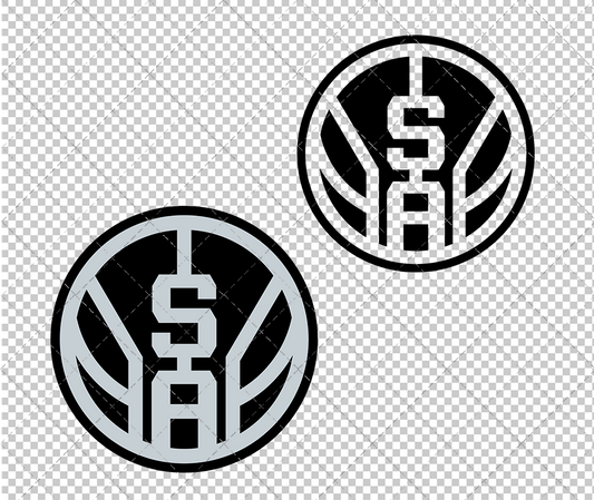 San Antonio Spurs Alternate 2017, Svg, Dxf, Eps, Png - SvgShopArt