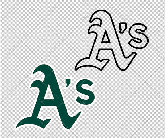 Oakland Athletics Cap 2000, Svg, Dxf, Eps, Png - SvgShopArt