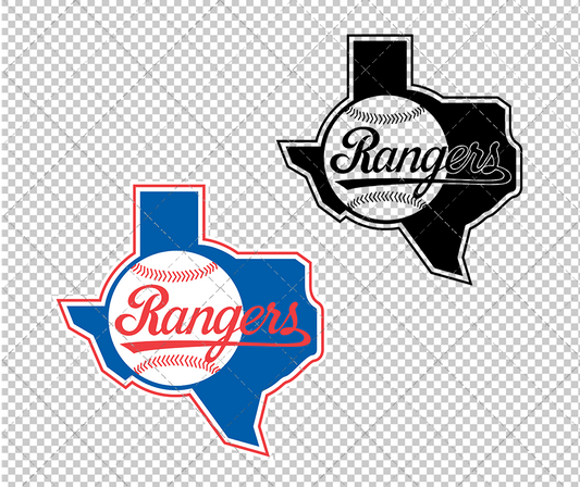 Texas Rangers 1984, Svg, Dxf, Eps, Png - SvgShopArt