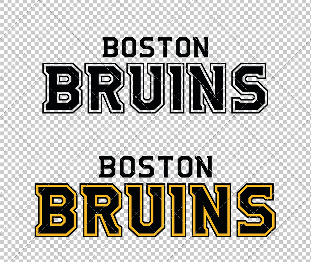 Boston Bruins Wordmark 2007, Svg, Dxf, Eps, Png - SvgShopArt