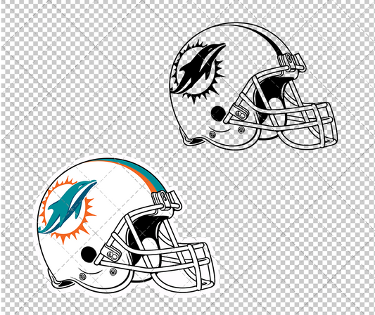 Miami Dolphins Helmet 2018 002, Svg, Dxf, Eps, Png - SvgShopArt