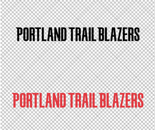 Portland Trail Blazers Wordmark 2017 003, Svg, Dxf, Eps, Png - SvgShopArt