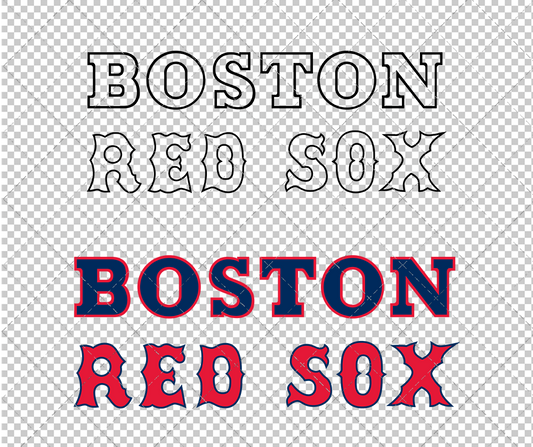 Boston Red Sox Wordmark 1976, Svg, Dxf, Eps, Png - SvgShopArt