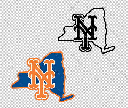 New York Mets Concept 1999 003, Svg, Dxf, Eps, Png - SvgShopArt