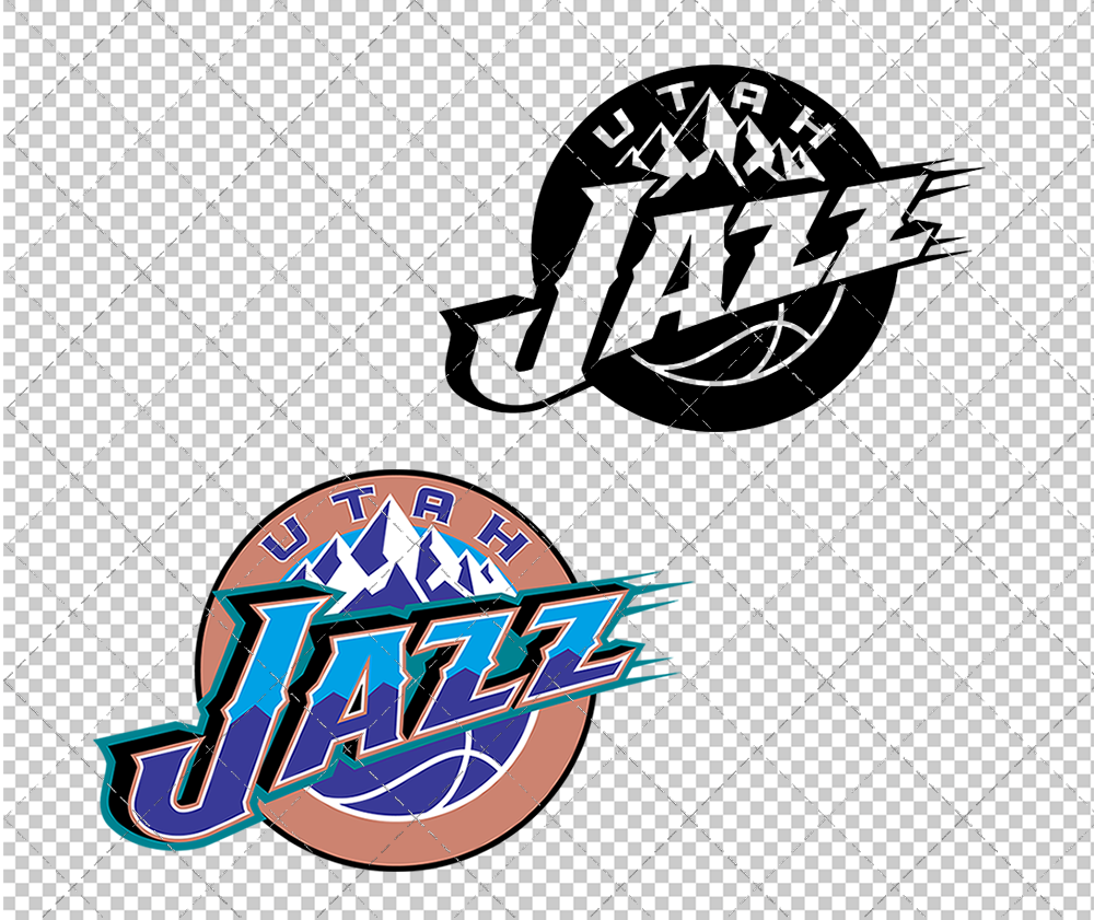 Utah Jazz 1996, Svg, Dxf, Eps, Png - SvgShopArt