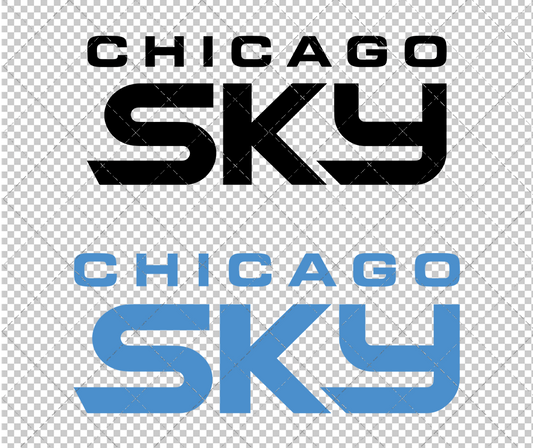 Chicago Sky Wordmark 2019 002, Svg, Dxf, Eps, Png - SvgShopArt