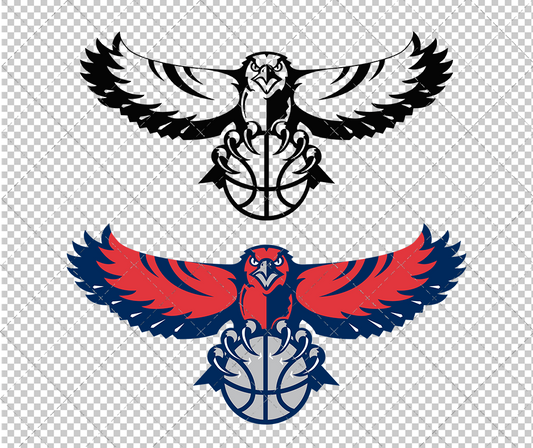 Atlanta Hawks Alternate 2007, Svg, Dxf, Eps, Png - SvgShopArt