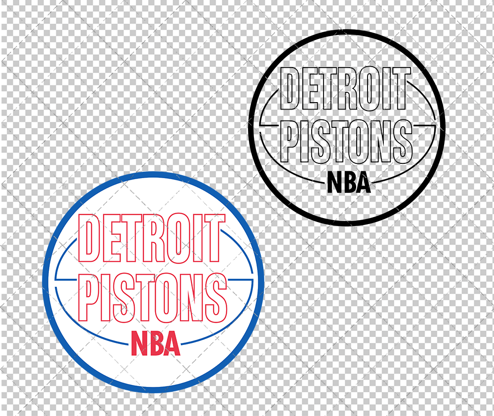 Detroit Pistons 1974, Svg, Dxf, Eps, Png - SvgShopArt