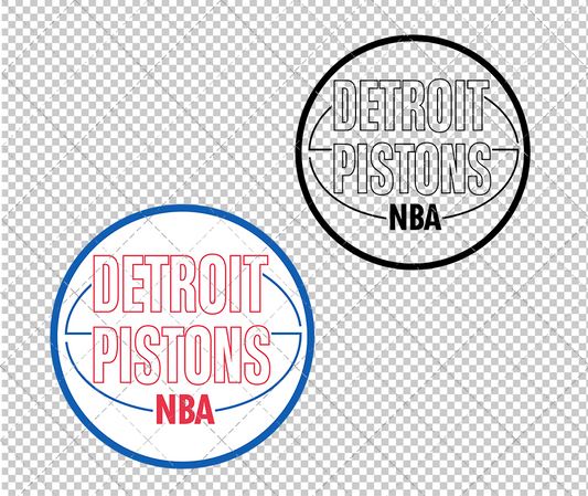 Detroit Pistons 1974, Svg, Dxf, Eps, Png - SvgShopArt