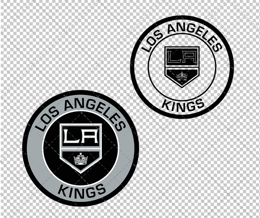 Los Angeles Kings Circle 2019, Svg, Dxf, Eps, Png - SvgShopArt