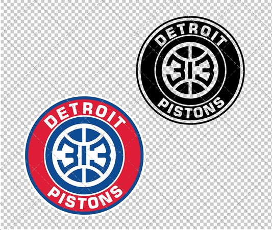 Detroit Pistons Circle 2020, Svg, Dxf, Eps, Png - SvgShopArt