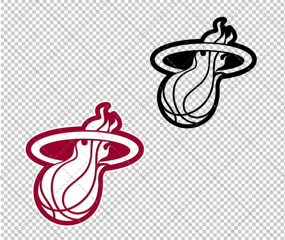 Miami Heat Concept 2008 005, Svg, Dxf, Eps, Png - SvgShopArt
