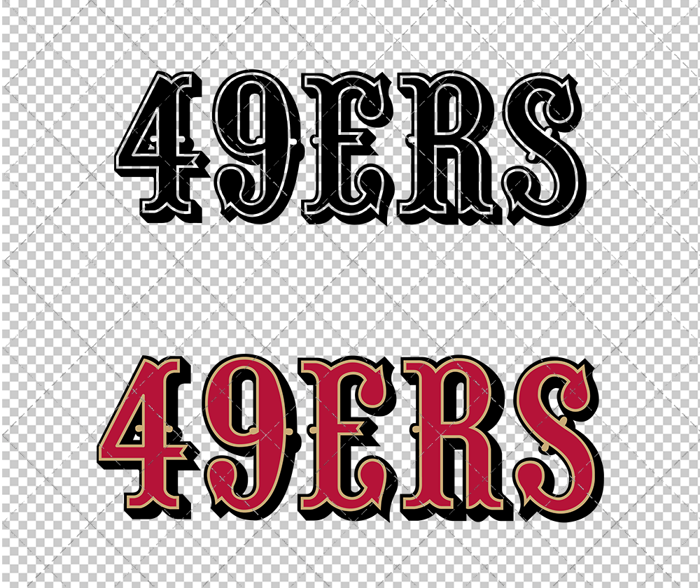 San Francisco 49ers Wordmark 2019, Svg, Dxf, Eps, Png - SvgShopArt