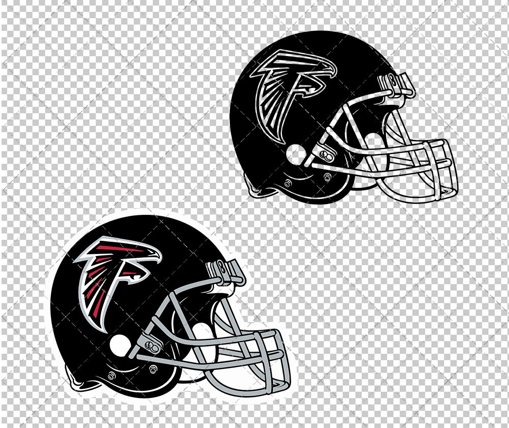 Atlanta Falcons Helmet 2003 002, Svg, Dxf, Eps, Png - SvgShopArt