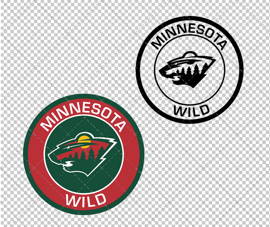 Minnesota Wild Circle 2000, Svg, Dxf, Eps, Png - SvgShopArt