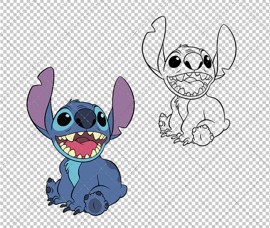 Stitch - Lilo and Stitch, Svg, Dxf, Eps, Png - SvgShopArt