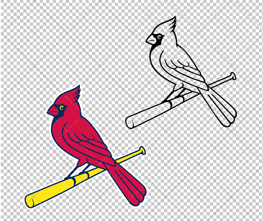 St. Louis Cardinals Alternate 1998, Svg, Dxf, Eps, Png - SvgShopArt