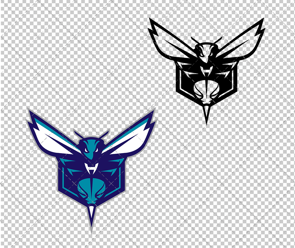 Charlotte Hornets Alternate 2014 004, Svg, Dxf, Eps, Png - SvgShopArt