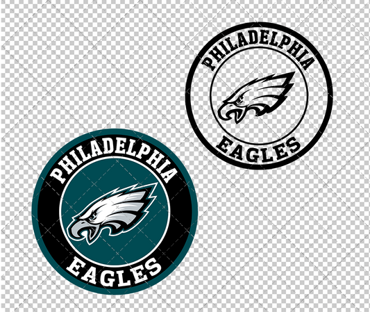 Philadelphia Eagles Circle 1996, Svg, Dxf, Eps, Png - SvgShopArt