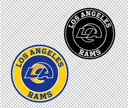 Los Angeles Rams Circle 2020, Svg, Dxf, Eps, Png - SvgShopArt