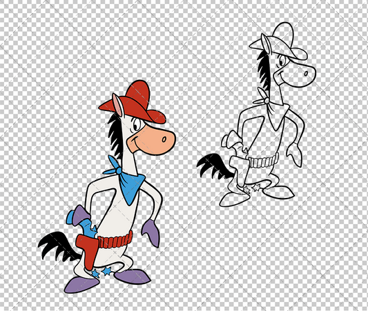 Quick Draw McGraw, Svg, Dxf, Eps, Png - SvgShopArt