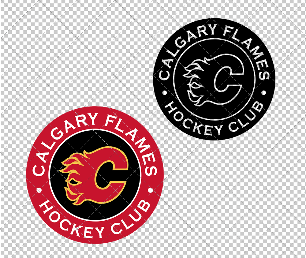 Calgary Flames Circle 2020, Svg, Dxf, Eps, Png - SvgShopArt