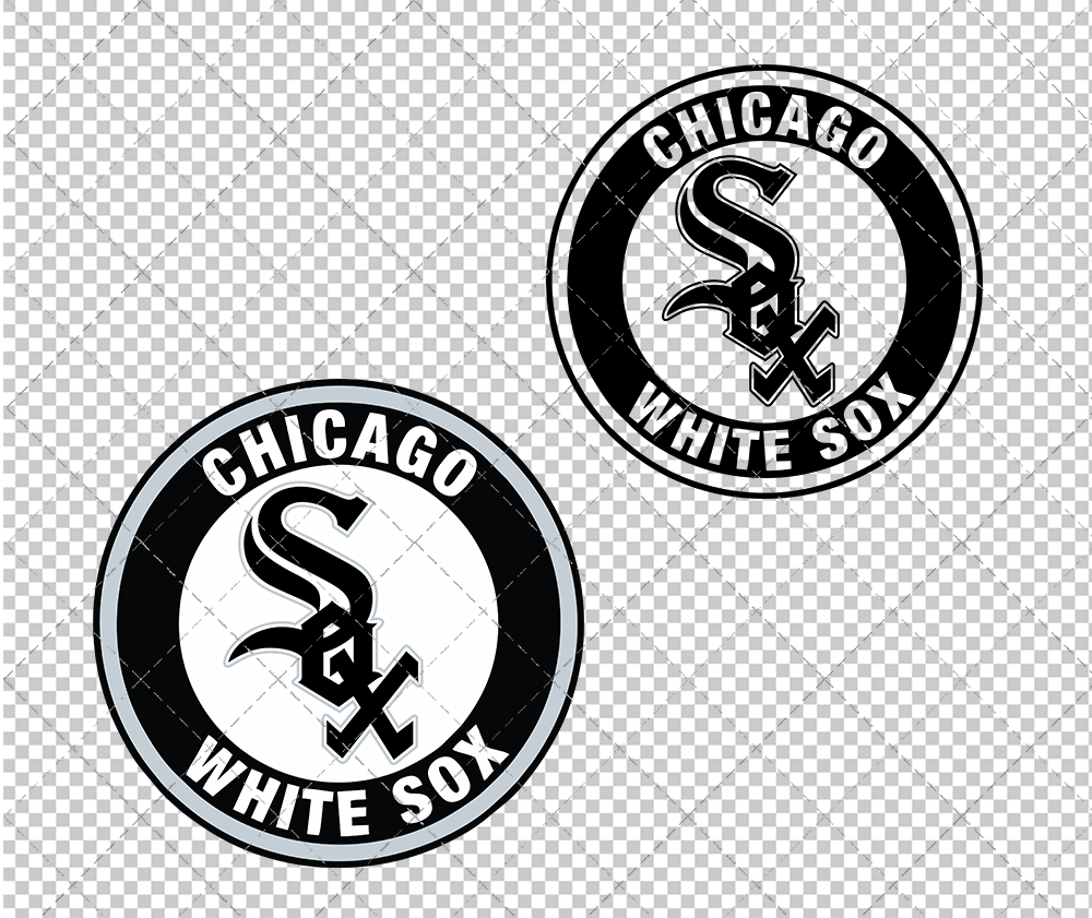 Chicago White Sox Circle 1990 002, Svg, Dxf, Eps, Png - SvgShopArt