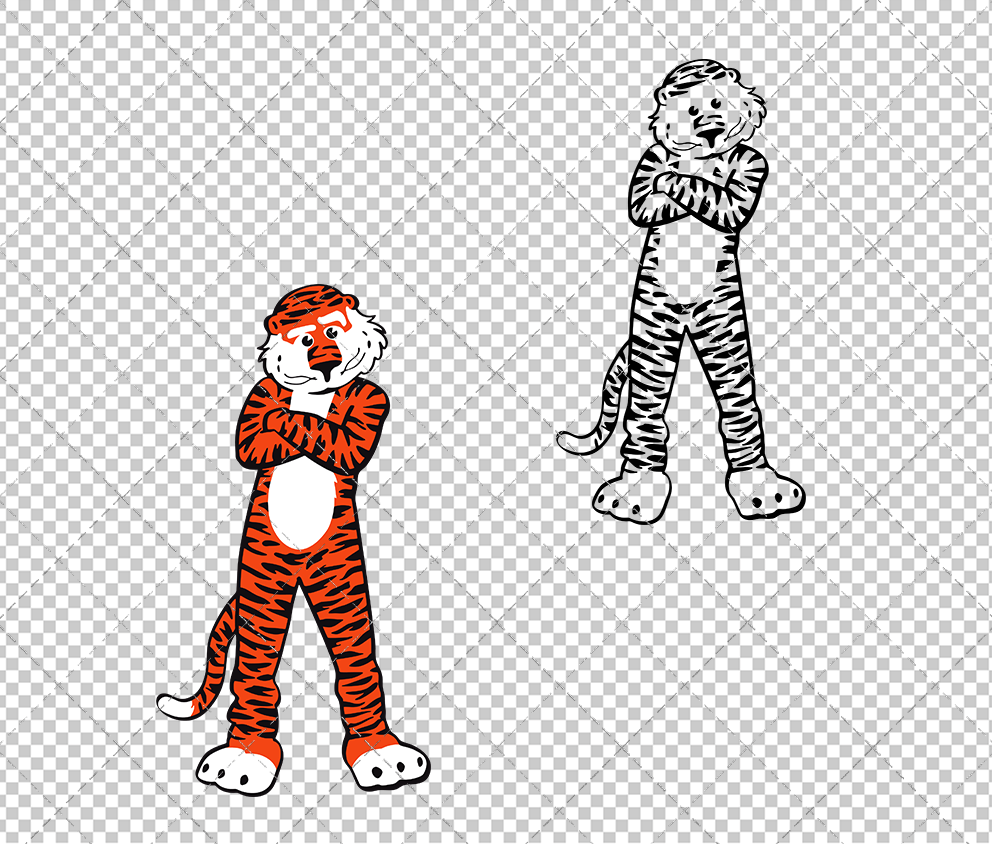 Auburn Tigers Mascot 2009 002, Svg, Dxf, Eps, Png - SvgShopArt