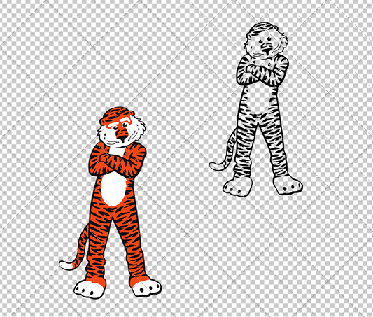 Auburn Tigers Mascot 2009 002, Svg, Dxf, Eps, Png - SvgShopArt