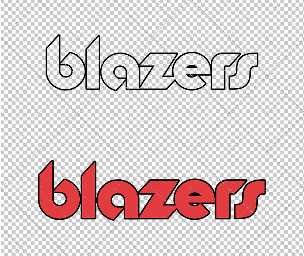 Portland Trail Blazers Jersey 1977, Svg, Dxf, Eps, Png - SvgShopArt