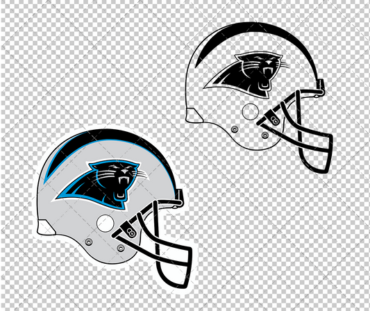 Carolina Panthers Helmet 1995, Svg, Dxf, Eps, Png - SvgShopArt