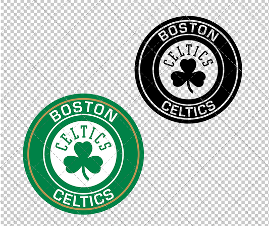 Boston Celtics Circle 1998, Svg, Dxf, Eps, Png - SvgShopArt