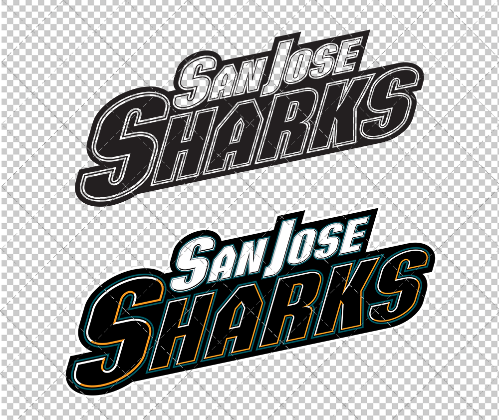 San Jose Sharks Wordmark 2007 002, Svg, Dxf, Eps, Png - SvgShopArt