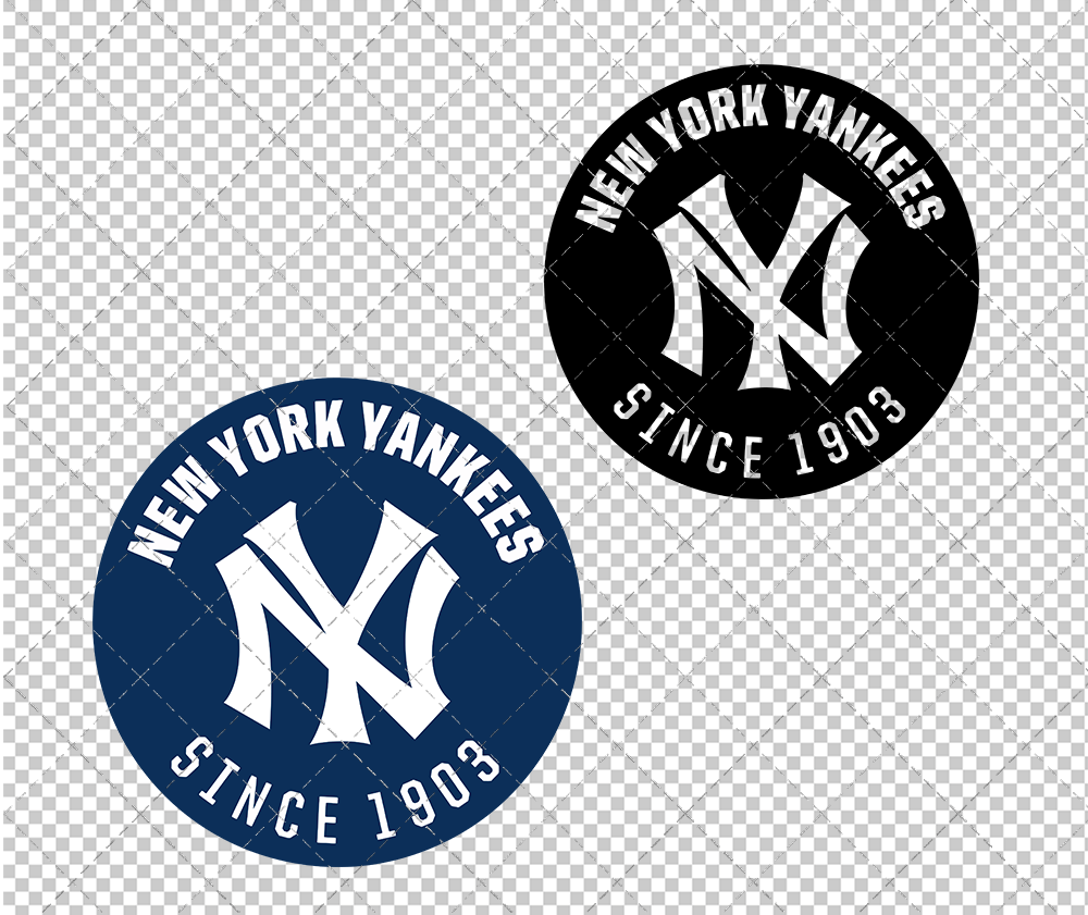 New York Yankees Circle 1915, Svg, Dxf, Eps, Png - SvgShopArt