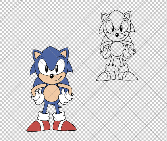 Sonic the Hedgehog 002, Svg, Dxf, Eps, Png - SvgShopArt