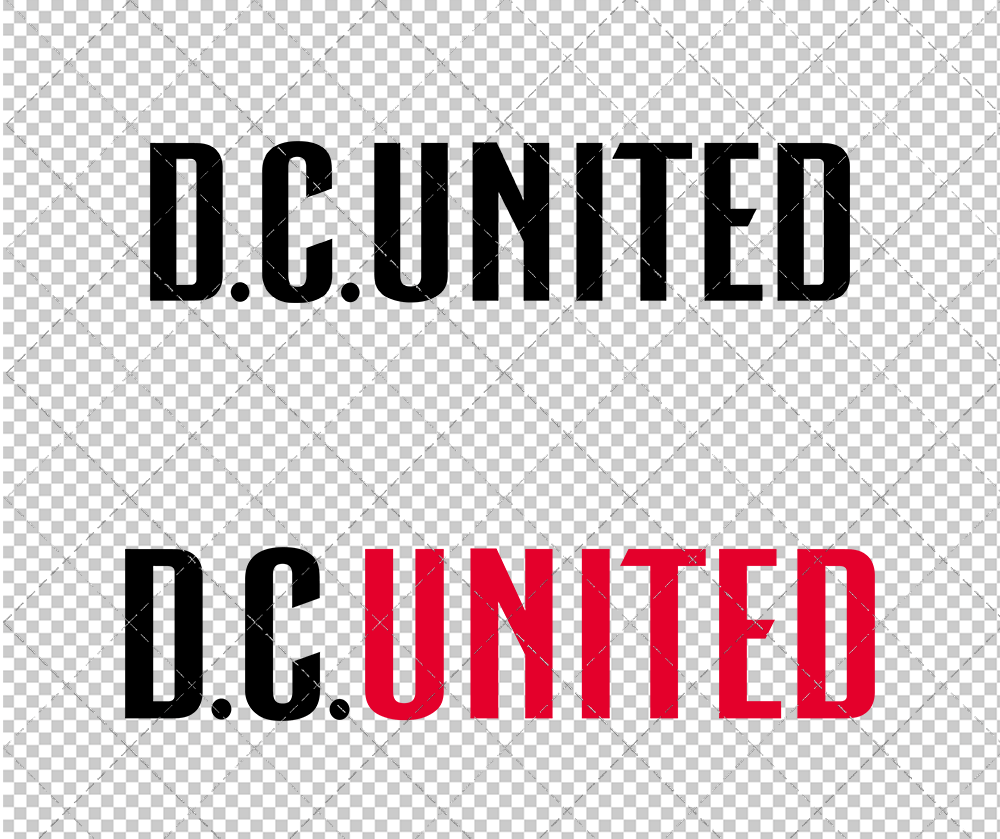 D.C. United Wordmark 2016, Svg, Dxf, Eps, Png - SvgShopArt