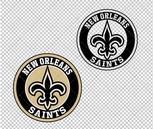 New Orleans Saints Circle 2012 002, Svg, Dxf, Eps, Png - SvgShopArt