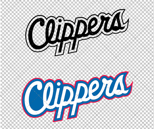 Los Angeles Clippers Wordmark 1989, Svg, Dxf, Eps, Png - SvgShopArt