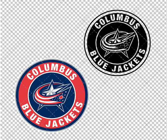 Columbus Blue Jackets Circle 2007, Svg, Dxf, Eps, Png - SvgShopArt