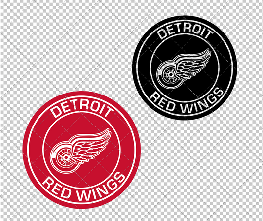 Detroit Red Wings Circle 1948 002, Svg, Dxf, Eps, Png - SvgShopArt